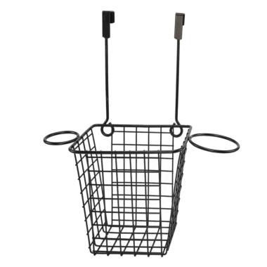 Portaoggetti Bagno Metallo Nero a Gancio | M2 Store