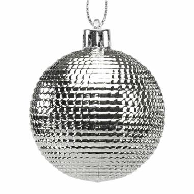 Pallina Natale cm.6 Argento Lucido Martellato Set pz.6 |M2 Store