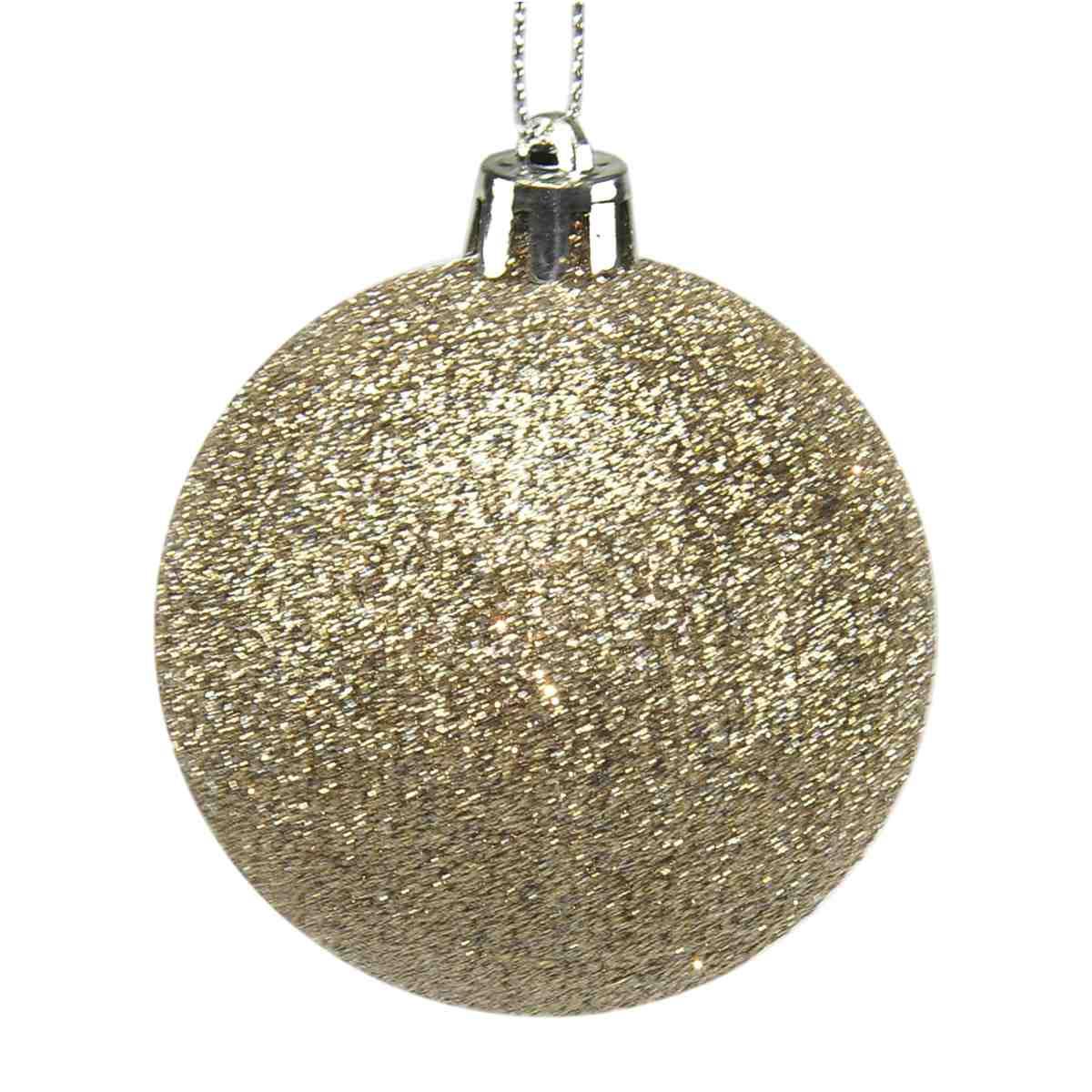 Pallina Natale cm.6 Argento Glitter Set pz.6 |M2 Store