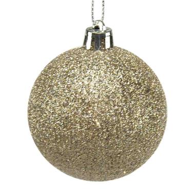 Pallina Natale cm.6 Argento Glitter Set pz.6 |M2 Store