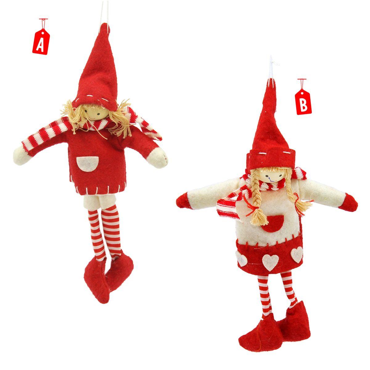 Decorazione Natalizia Bambola cm.21 2 Modelli |M2 Store