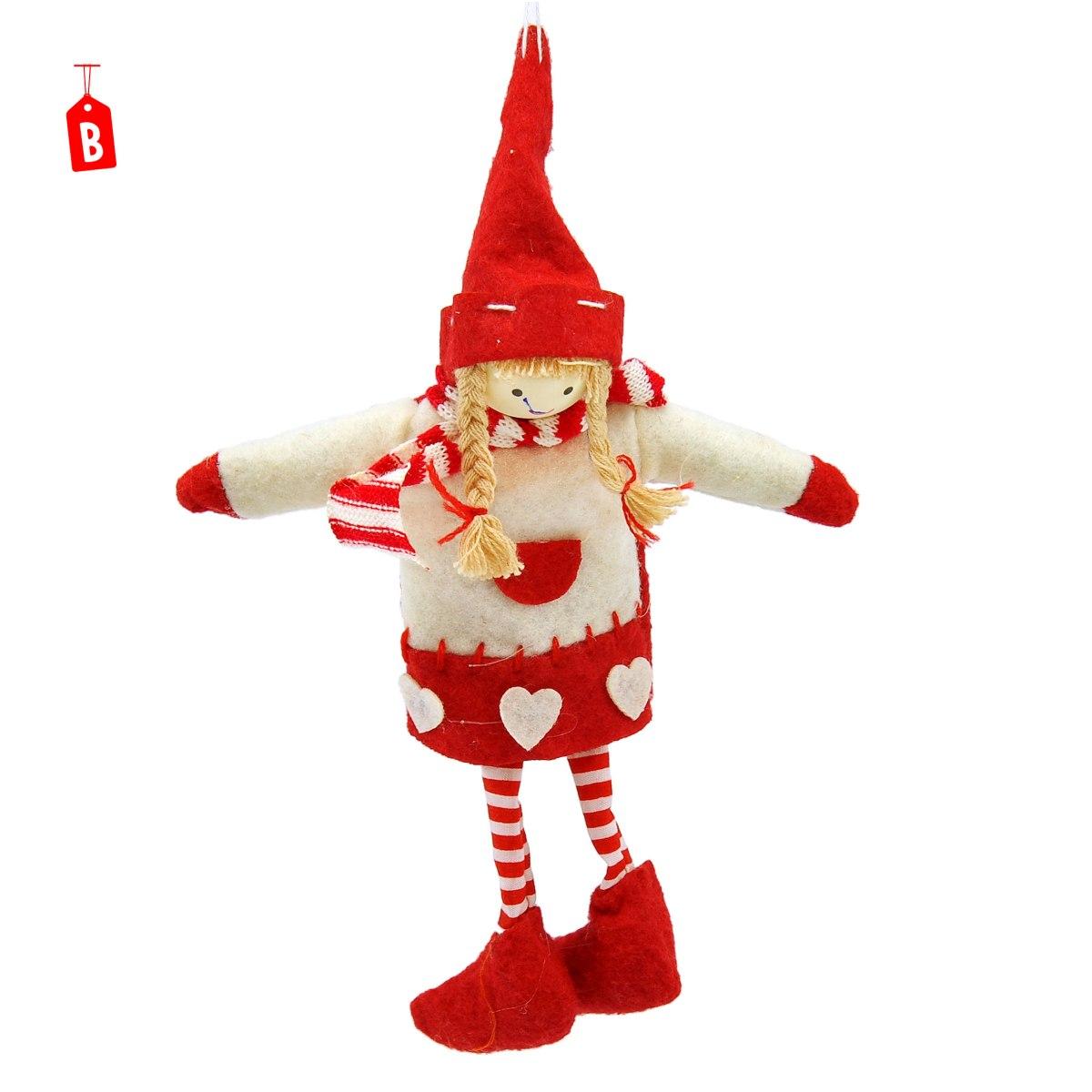 Decorazione Natalizia Bambola cm.21 2 Modelli |M2 Store