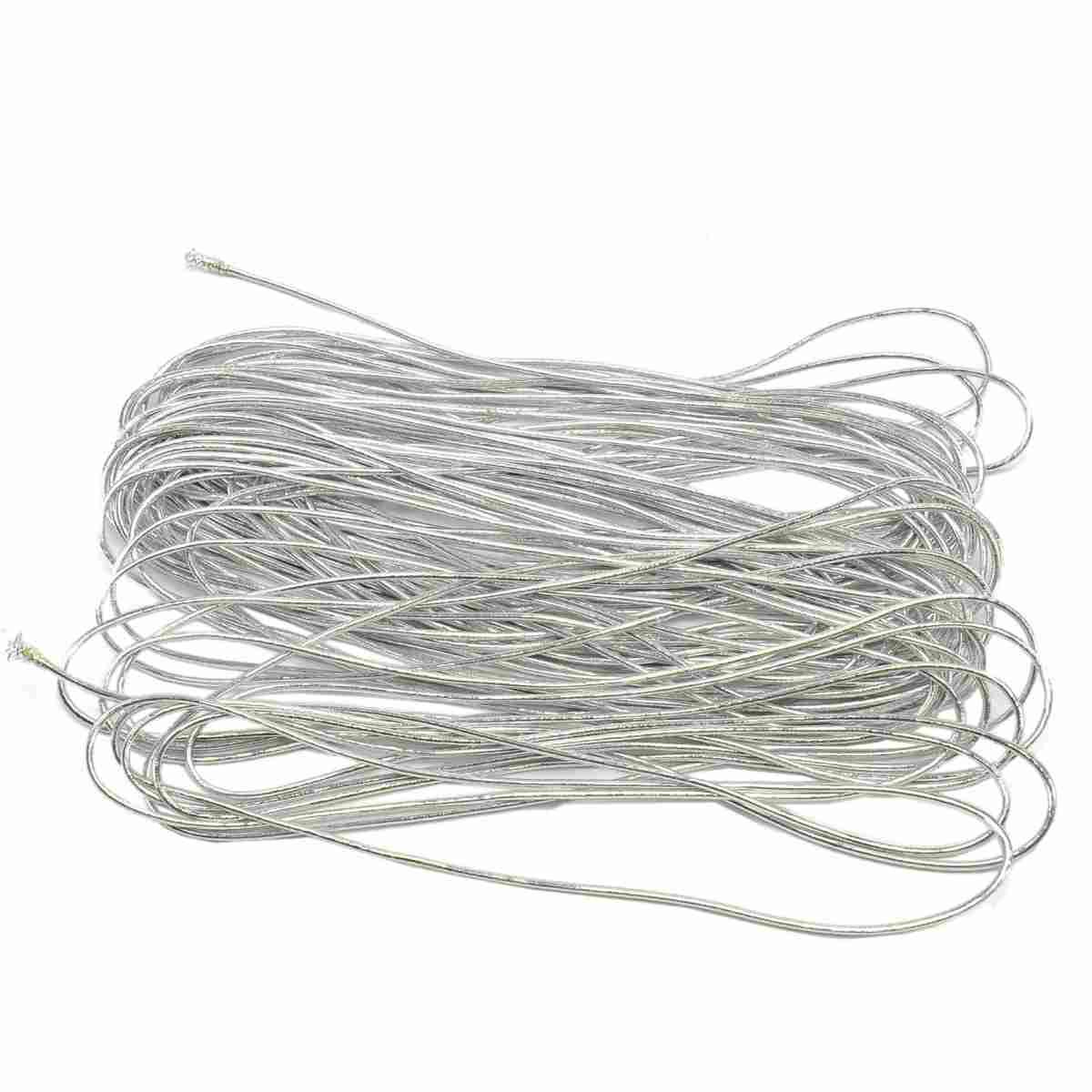 Nastro Cordoncino Elastico Argento cm.Ø2 mt.20 |M2 Store