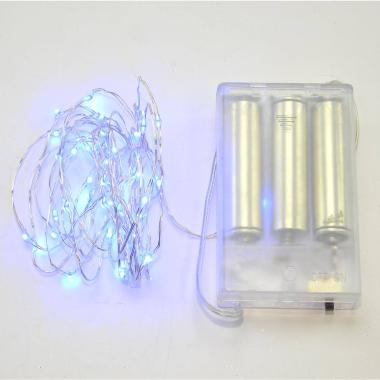 Luci Natale Esterno Batteria LED 50 Micro Blu |M2 Store