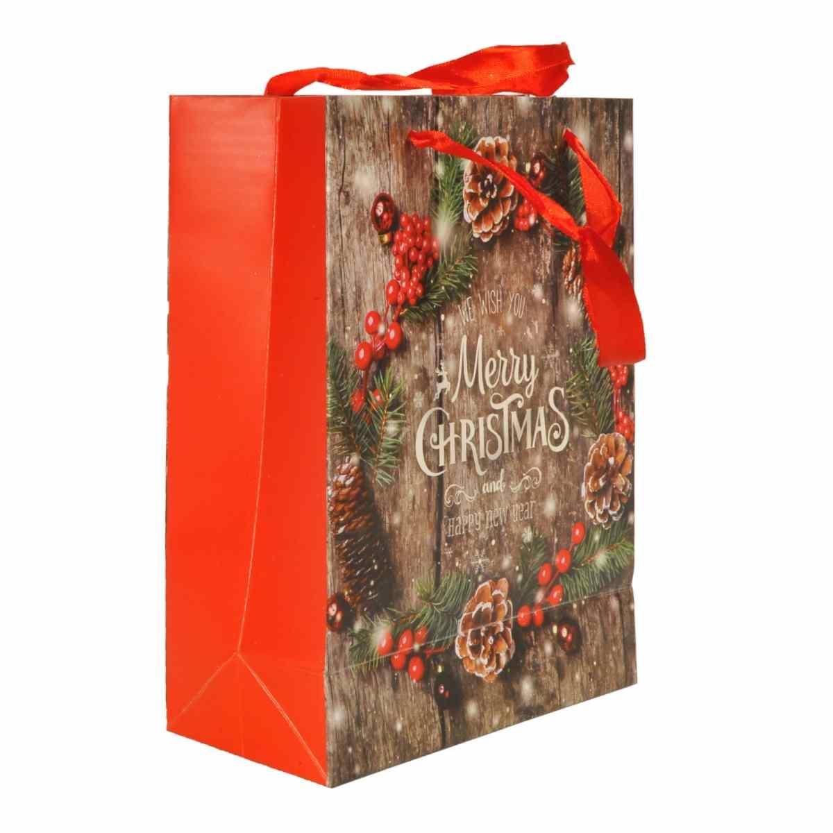Busta Regalo Natale Merry Christmas 24x18x8