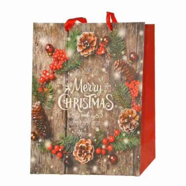 Busta Regalo Natale Merry Christmas 32x26x10