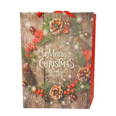 Busta Regalo Natale Merry Christmas 42x30x12
