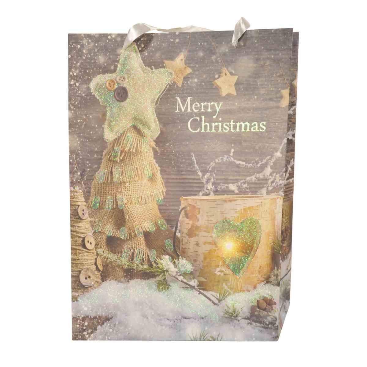 Busta Regalo Natale Merry Christmas 42x30x12
