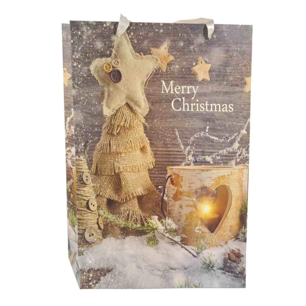 Busta Regalo Natale Merry Christmas 42x30x12