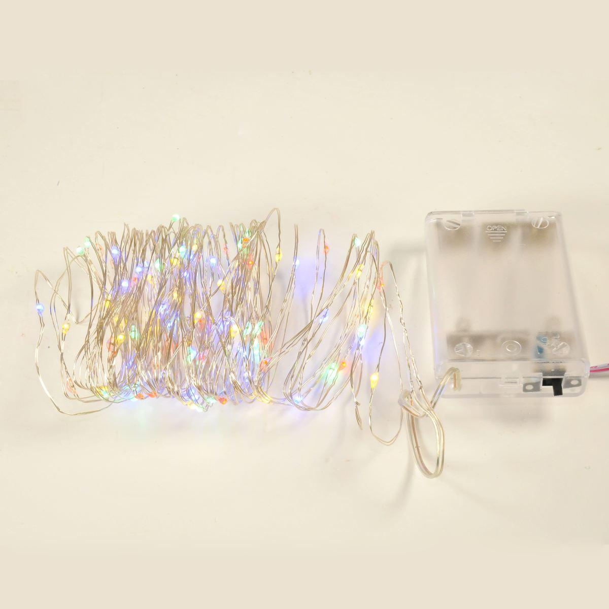 Luci Natale Esterno Batteria LED 100 Multicolor |M2 Store