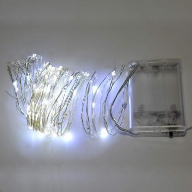 Luci Natale Esterno Batteria LED 100 Bianco Freddo |M2 Store