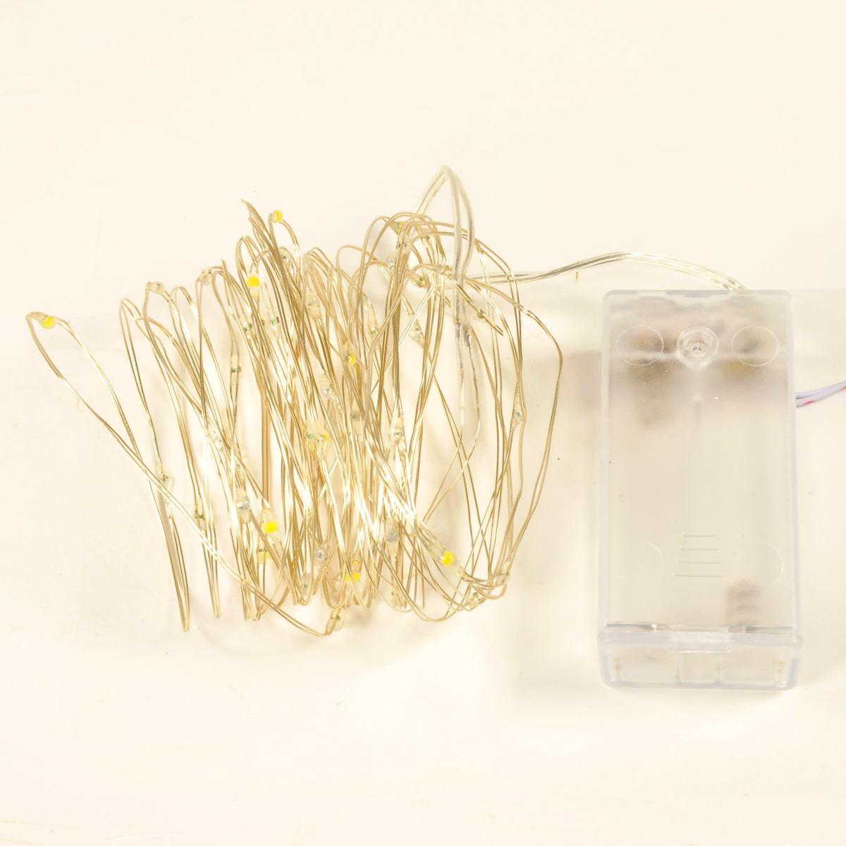 Luci Natale Esterno Batteria LED 50 Micro Multicolor Flash |M2 Store