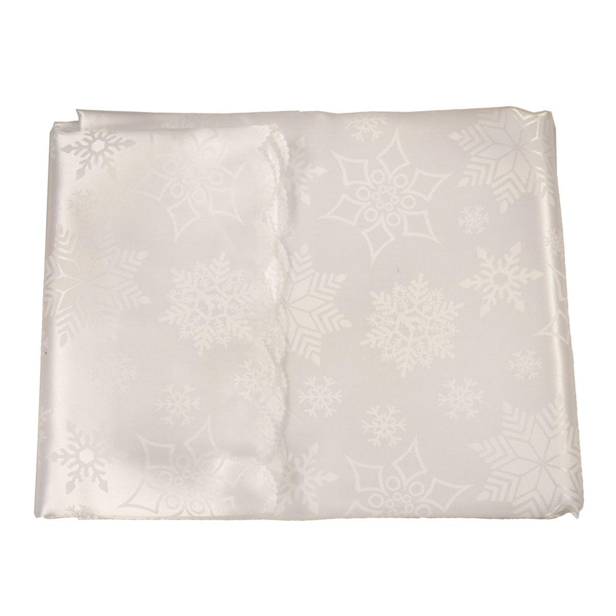 Tovaglia Natale Bianca con Neve cm.140x170