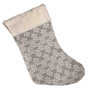 Calza Befana Grigia con Pelliccetta cm.40