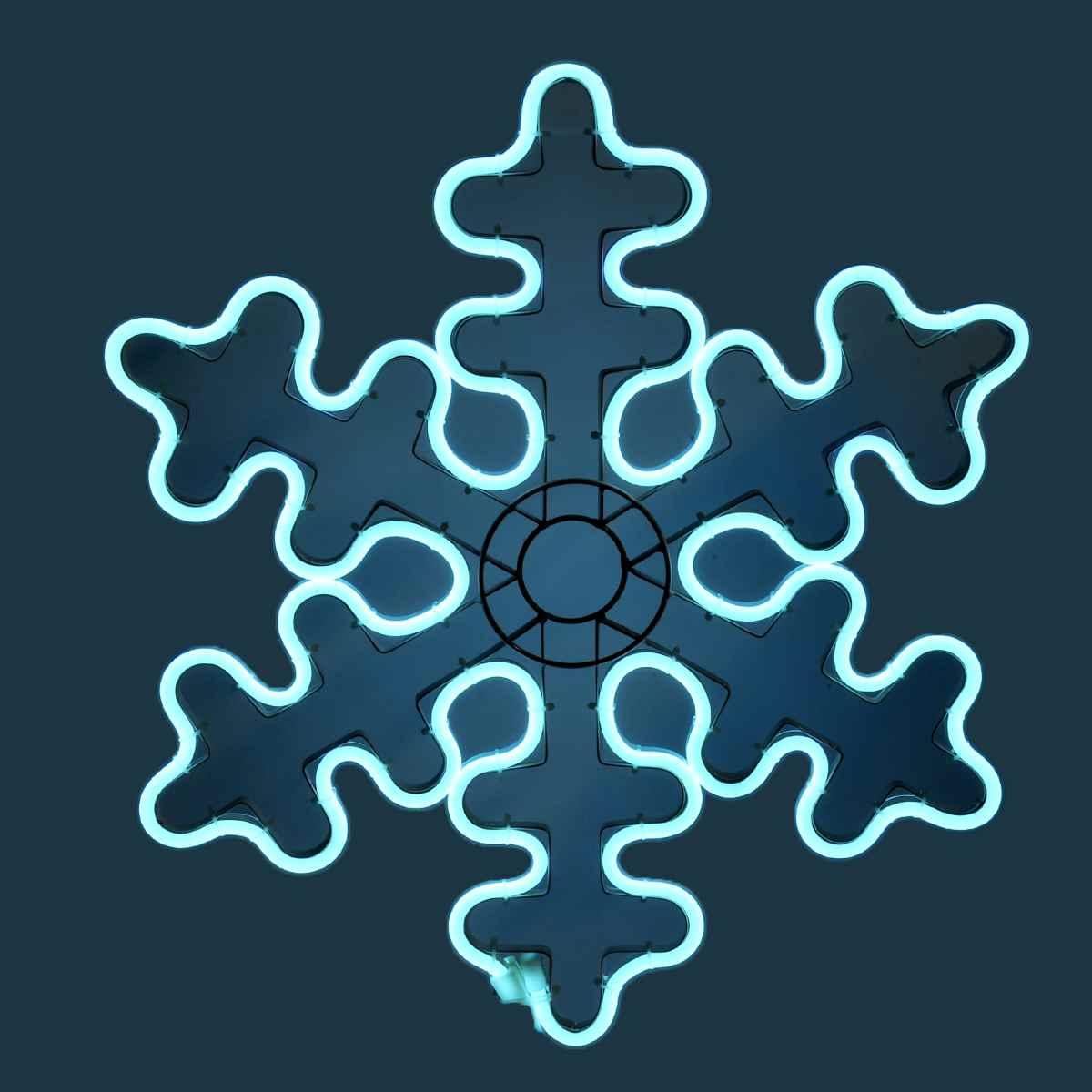 Luci Natale Esterno LED 480 Fiocco Neve Neon Blu cm.53x53 |M2 Store