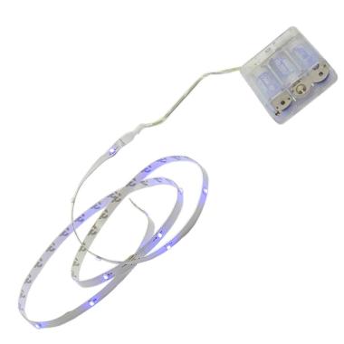 Luci Natale Esterno Batteria LED 20 Nastro mt.1 Blu |M2 Store