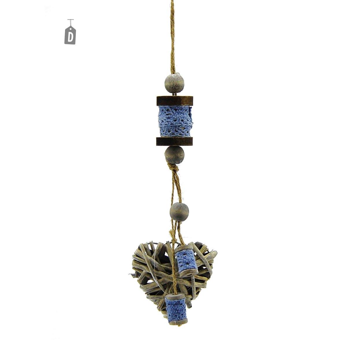 Cuore Rattan con Gomitolo cm.32 4 Colori Assortiti | M2 Store