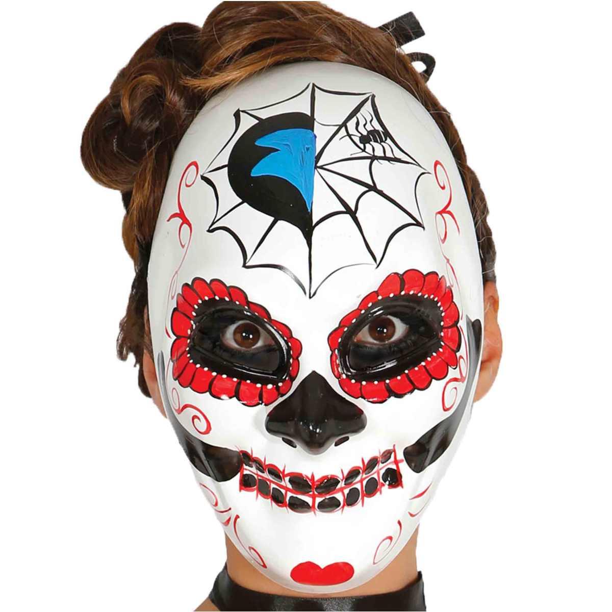 Maschera Viso PVC Teschio con Decorazioni |Guirca