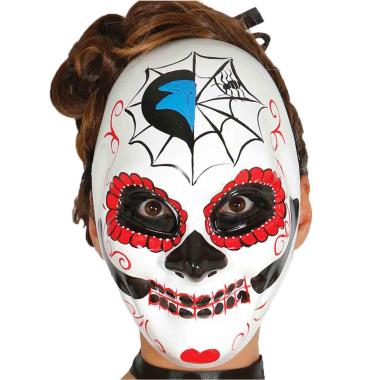 Maschera Viso PVC Teschio con Decorazioni |Guirca