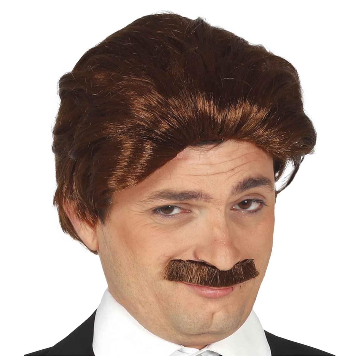 Parrucca Castana con Baffi |Guirca