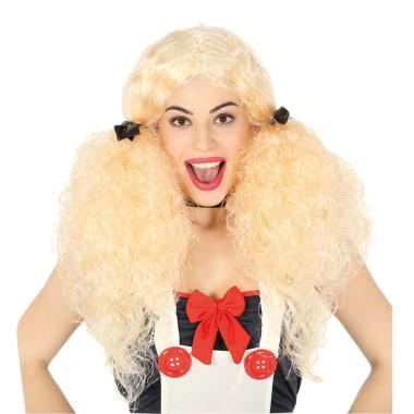 Parrucca Bionda Riccia con Codini |Guirca