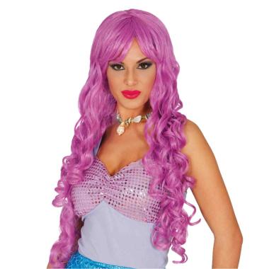 Parrucca Viola Mossa con Frangia |Guirca