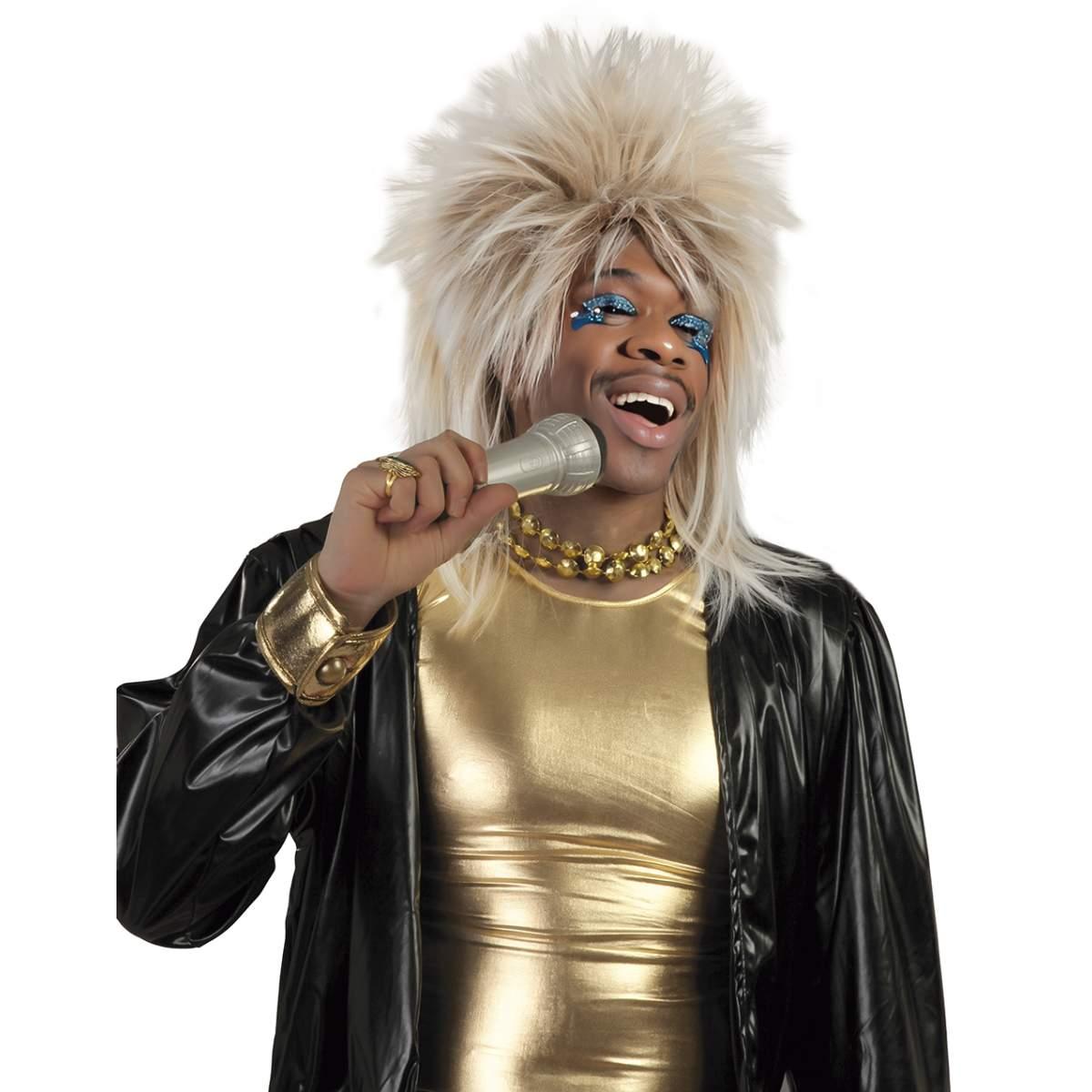 Parrucca Punk Rock Bionda Lunga con Cresta |Orlob