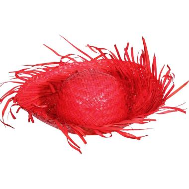 Cappello Paglia Rosso Fragola cm.Ø45 |Guirca