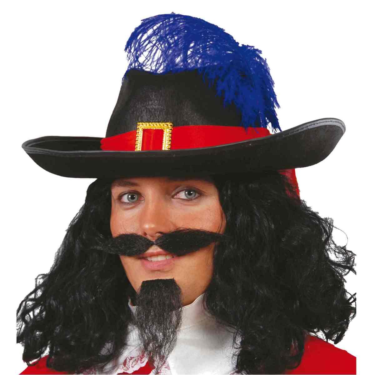 Cappello Moschettiere Nero Feltro |Carnival Toys