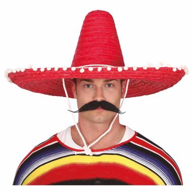 Cappello sombrero paglia rosso