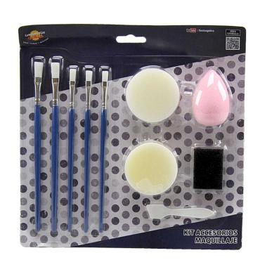 Pennelli e Spugne per Trucco Set pz.10 |Guirca