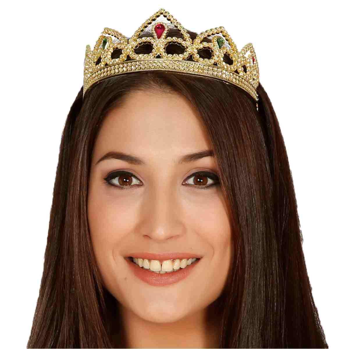 Corona PVC Oro con Gemme |Guirca
