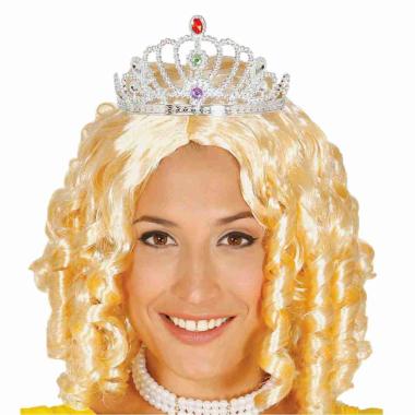 Corona PVC Argento con Gemme |Guirca