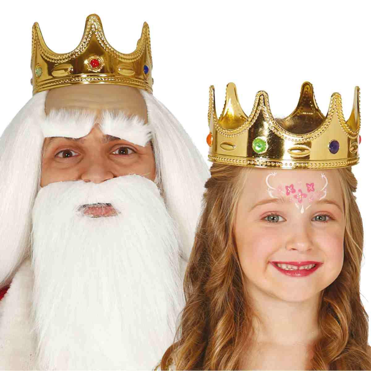 Corona Regina PVC Oro con Pietre |Guirca