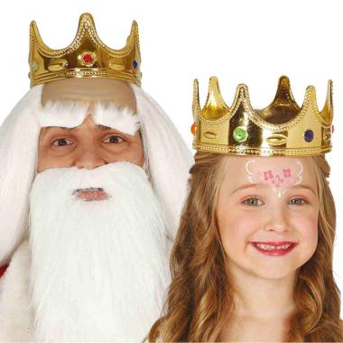 Corona Regina PVC Oro con Pietre |Guirca