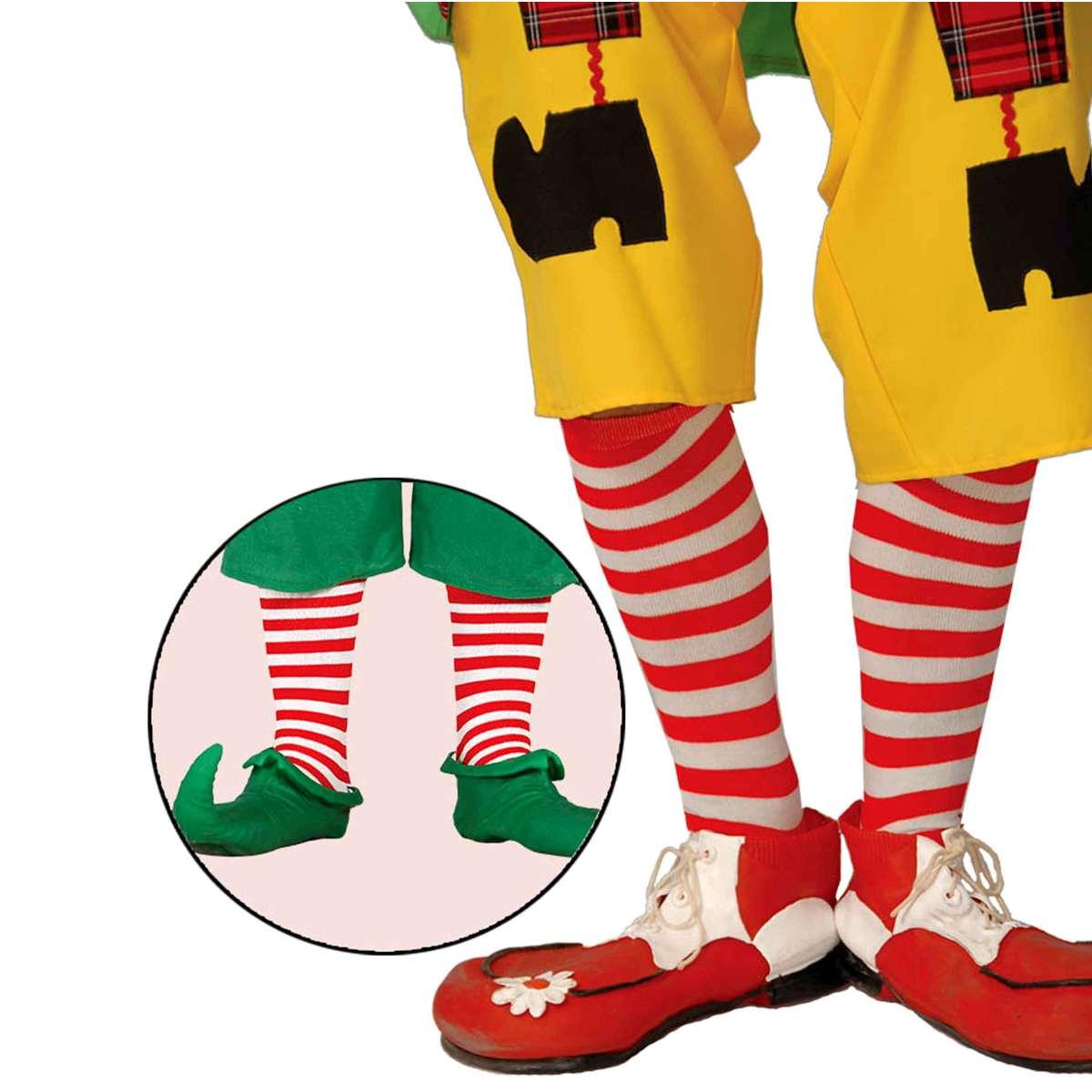 Calzini Clown Righe Rosse e Bianche |Guirca