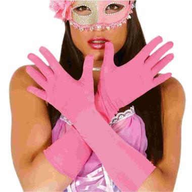 Guanti Lunghi Rosa cm.45 |Carnival Toys