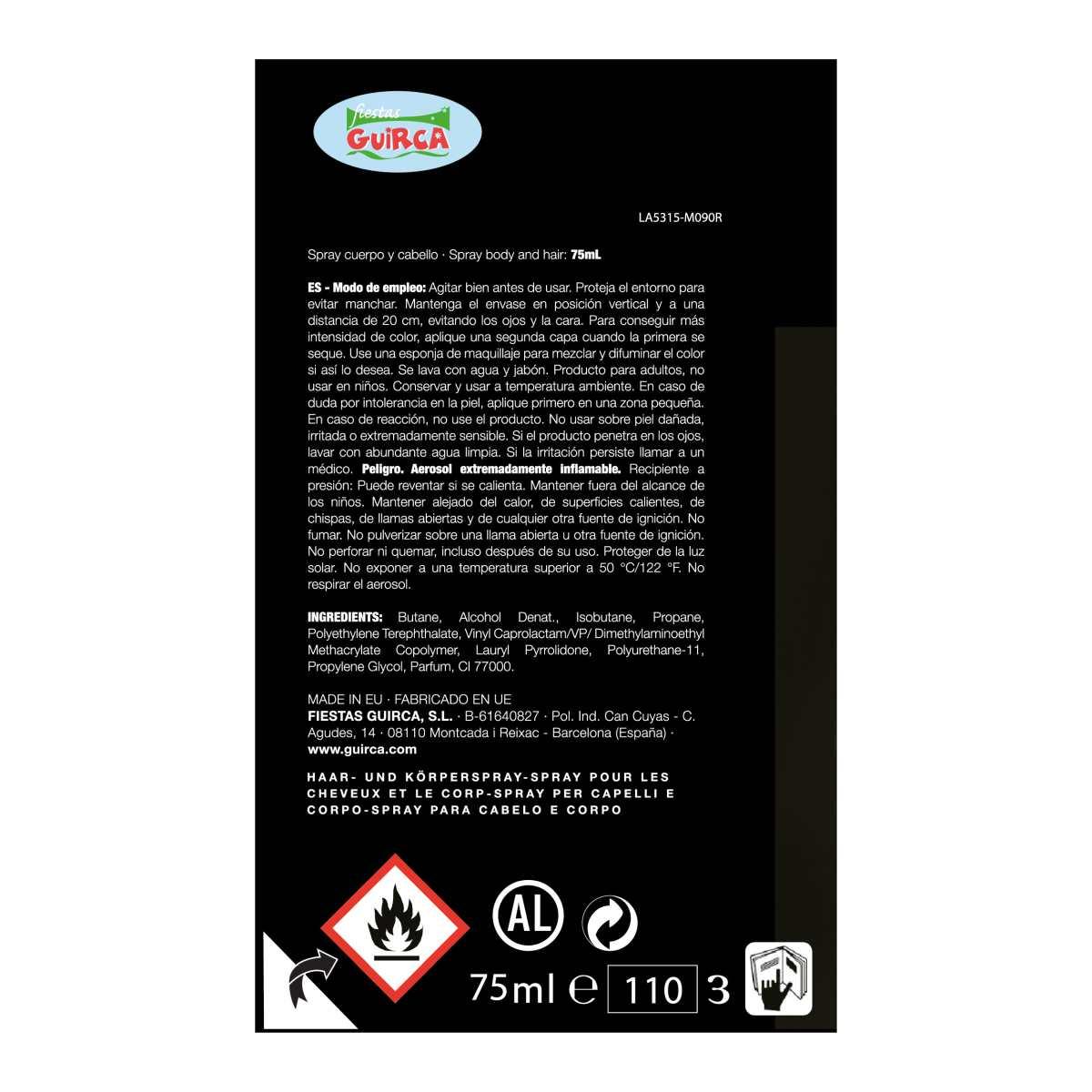 Trucco Spray Corpo Glitter Argento ml.75 |Guirca