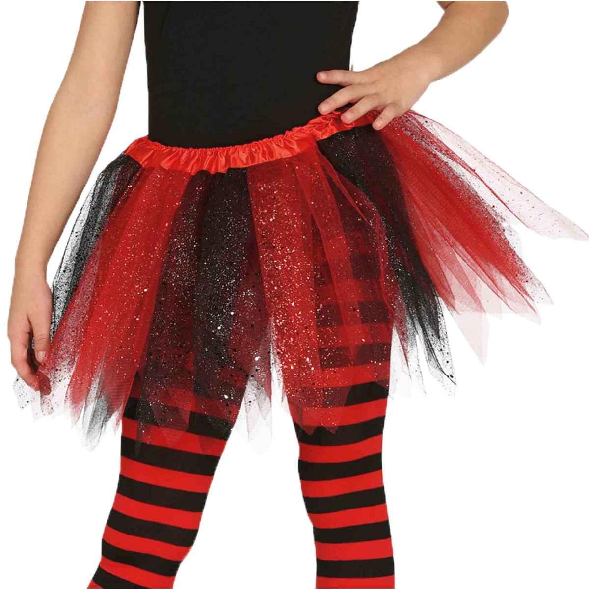 Gonna cm.30 Rossa Nera Tulle |Guirca