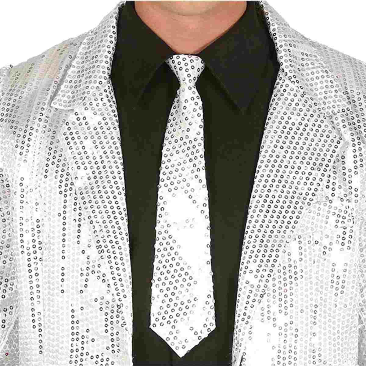 Cravatta con Paillettes Argento |Guirca