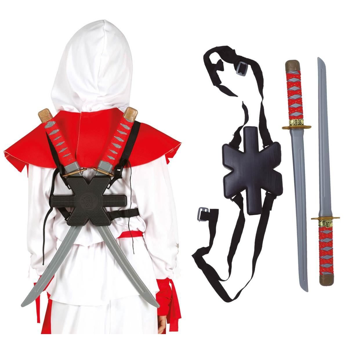 Spada ninja portaspade spalla modello a Set 2 pz