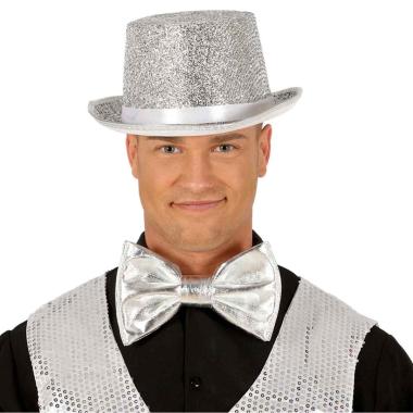 Papillon Tessuto Argento Laminato cm.19 |Guirca