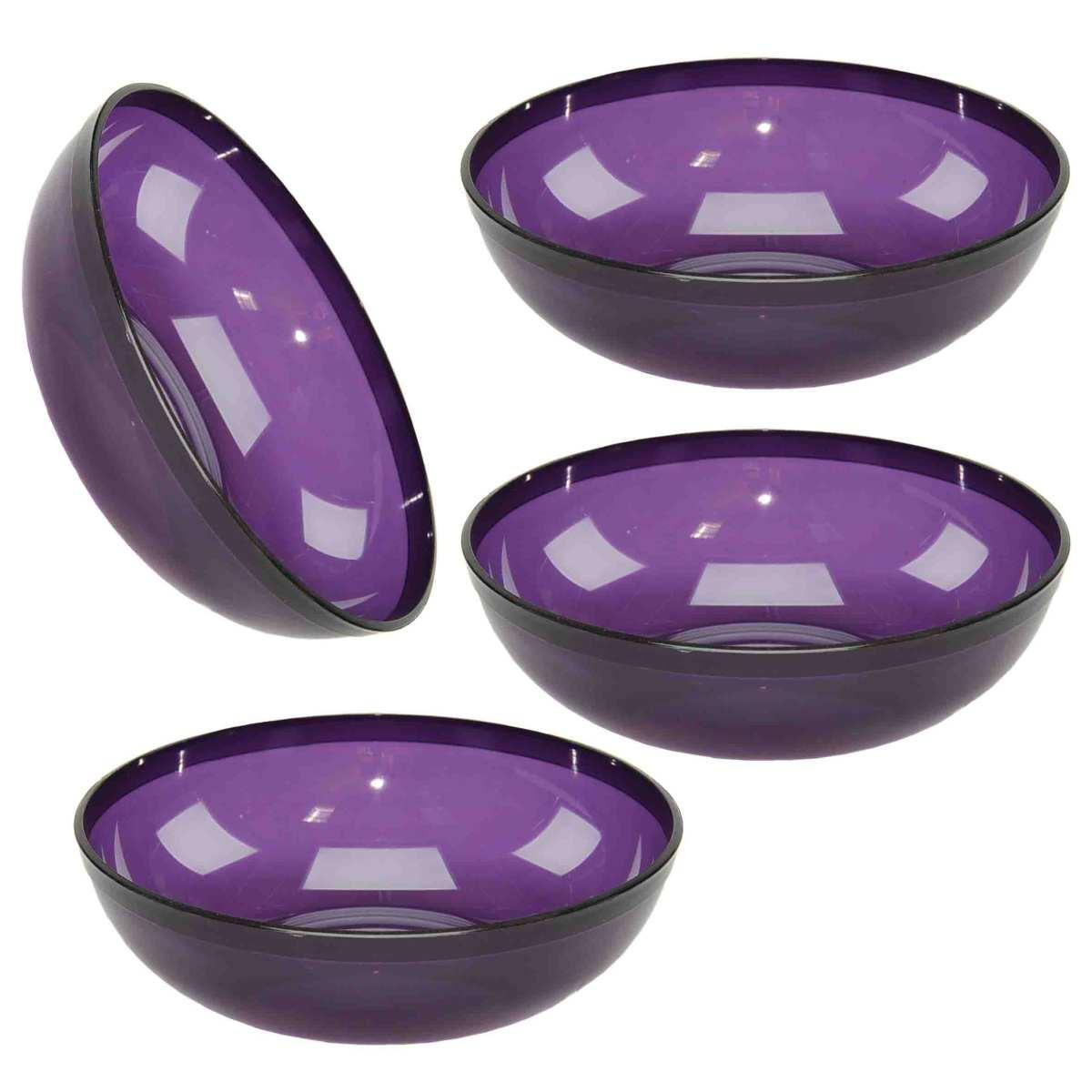 Insalatiera cm.Ø14 PVC Trasparenti Viola pz.4 | M2 Store