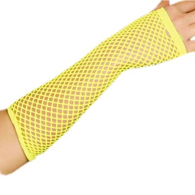 Guanti Corti Rete Giallo Fluo Senza Dita cm.26 |Guirca