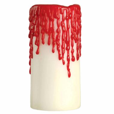 Candela Halloween Bianca Insanguinata cm.Ø5xh10 |Carnival Toys