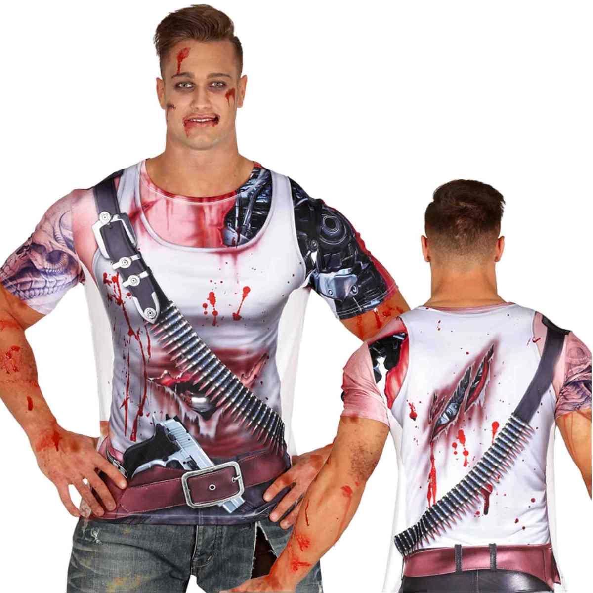 Costume Maglia Androide Insanguinata Litografata |Orlob