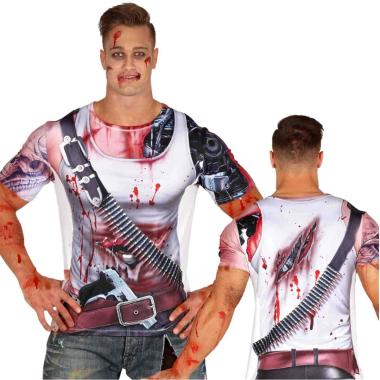 Costume Maglia Androide Insanguinata Litografata |Orlob