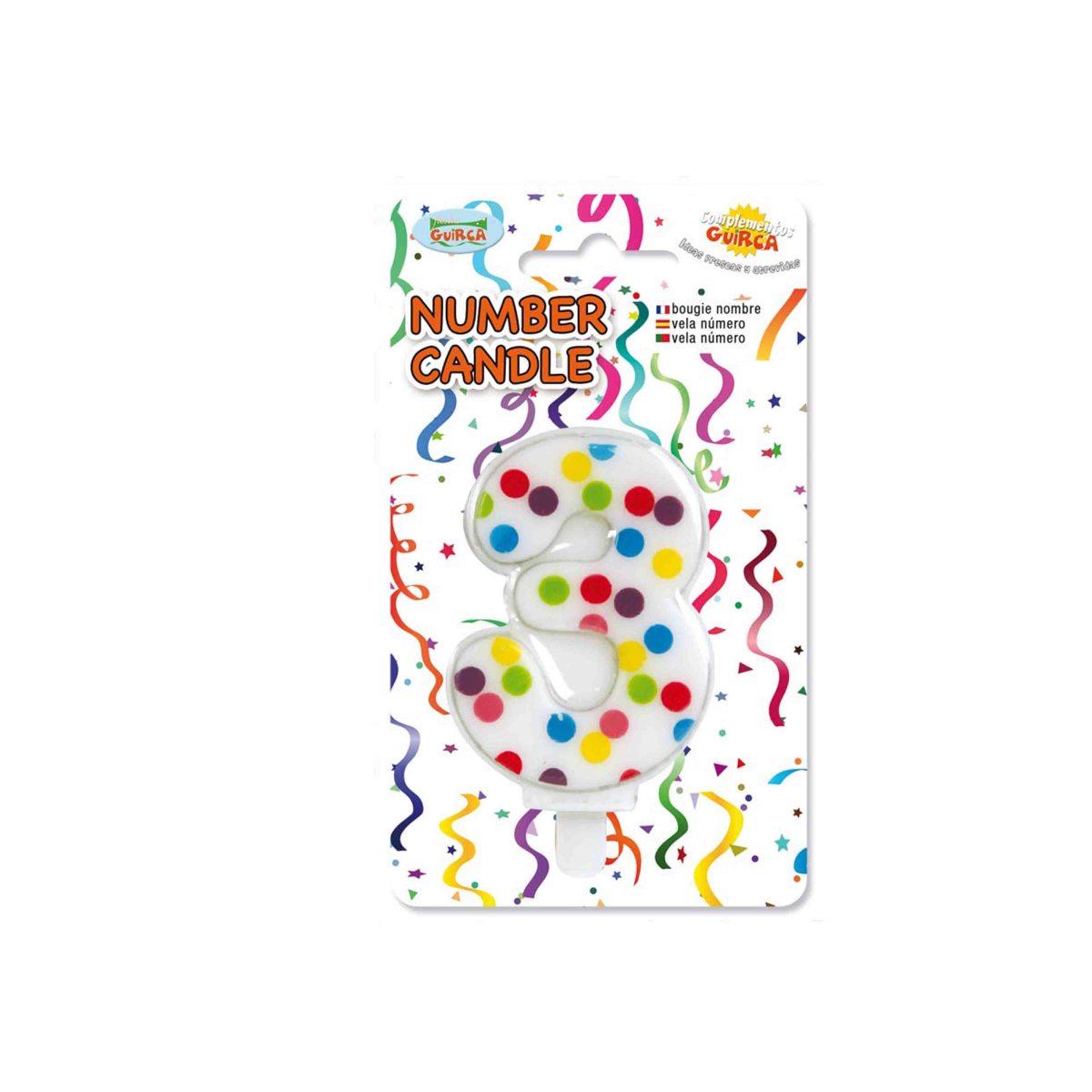 Candelina Compleanno N.3 Porporina 4 Colori |M2 Store