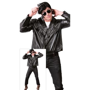 Giacca motociclista ecopelle nero