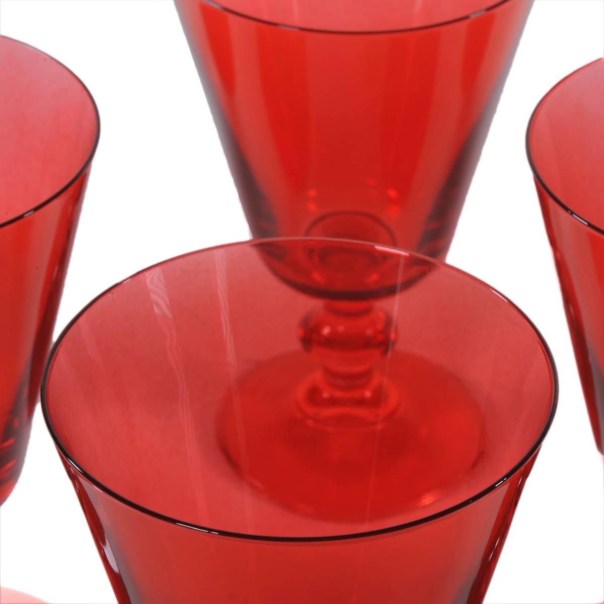 Bicchieri Vetro Set pz.6 Calice France Rosso ml.240 | M2 Store